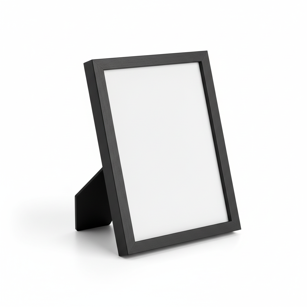 Black Wood Photo Frame with Stand 20x30cm