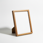 Sleek Wooden Frame with White Paper