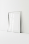 White Photo Frame on White Background
