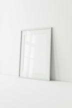 White Photo Frame on White Background